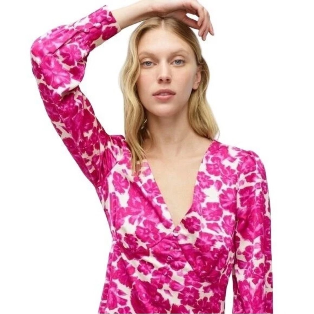 J.Crew pink floral blouse 2